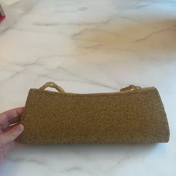 Gold vintage beaded purse - Picture 3 of 3